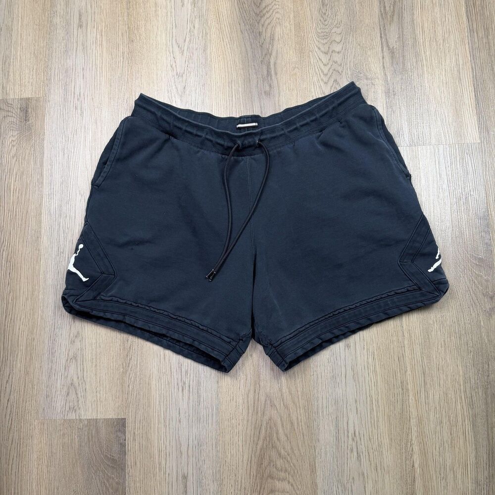 Jordan Shorts Mens 3XL Black Fleece Sweat 8in Inseam Jumpman Athletic Casual